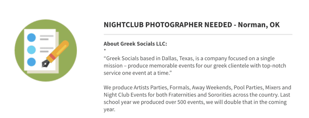 photojobz photographer needed