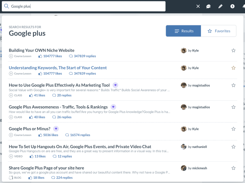 Google plus Wealthy Affiliate training