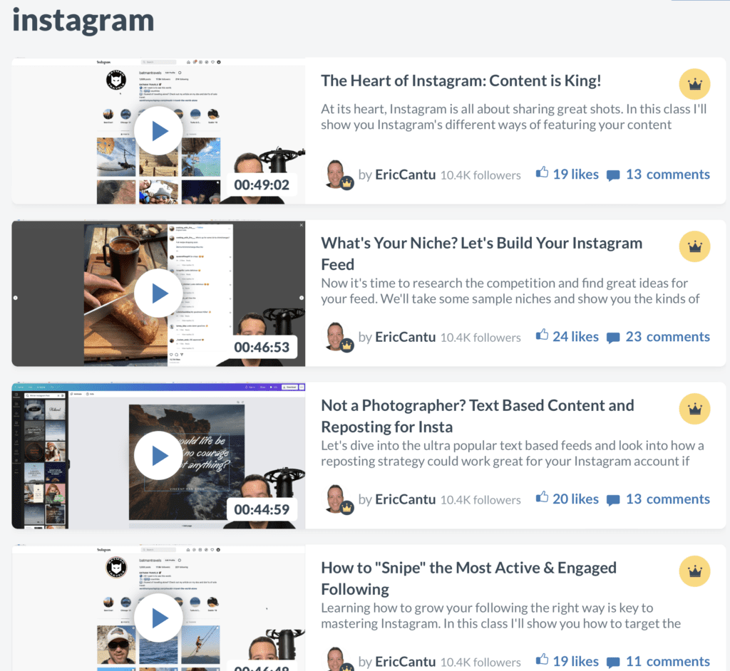 Wealthy Affiliate instagram training