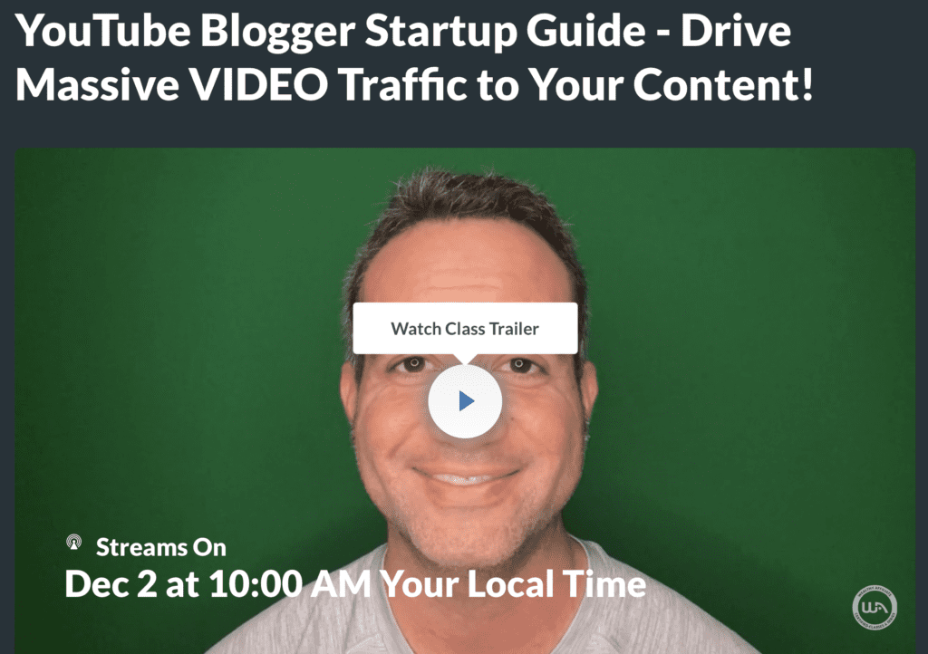 YouTube expert class series