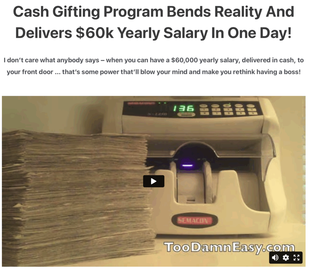 Too Damn Easy Review Cash Counter Video