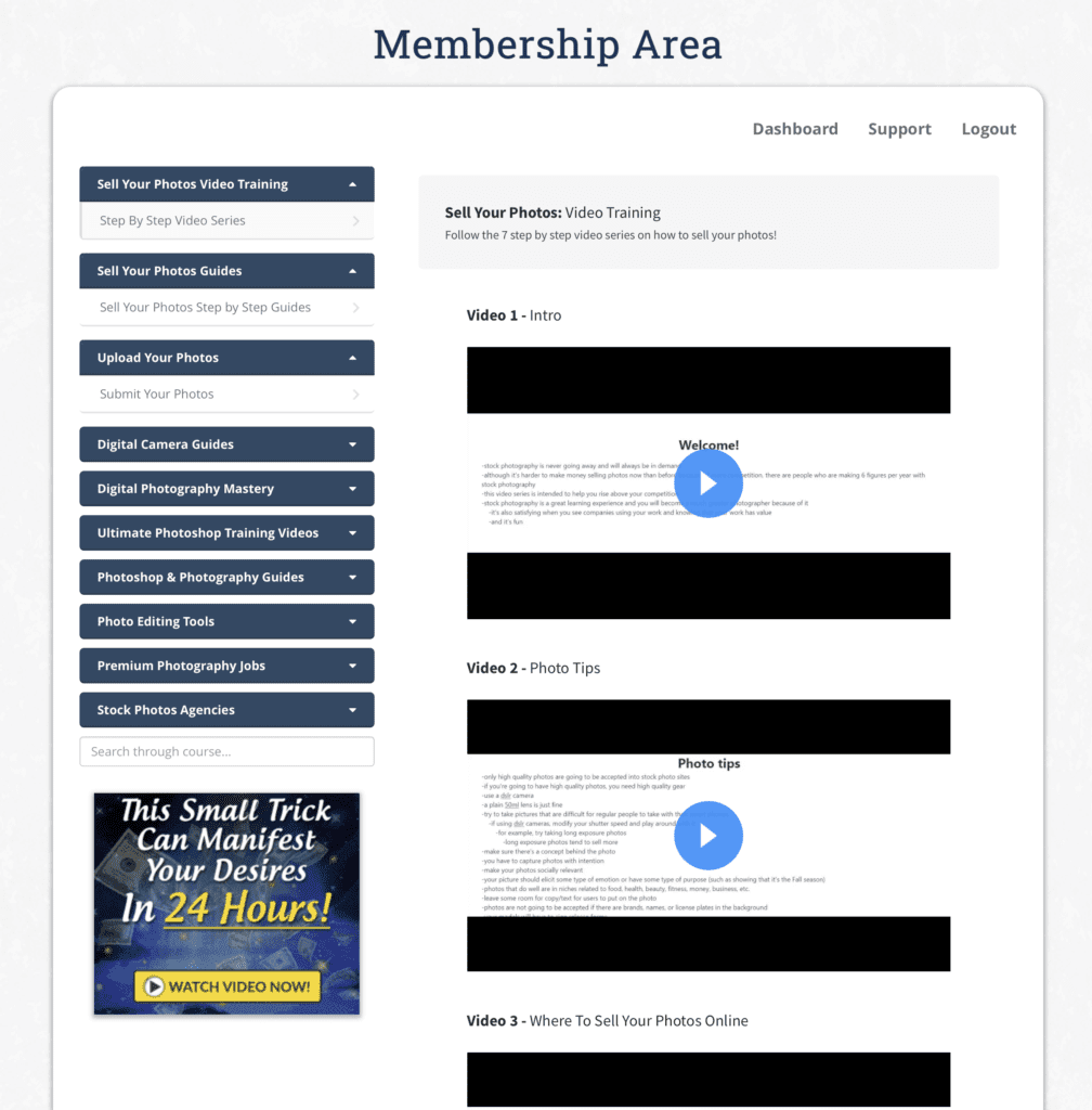 photojobz membership area