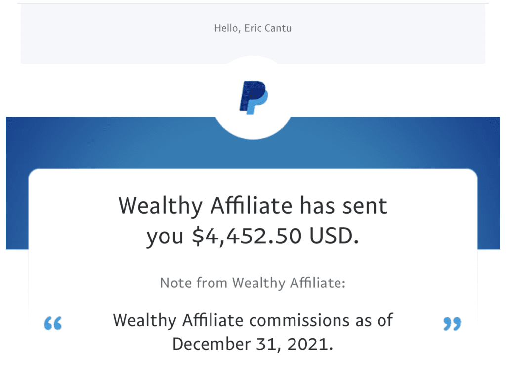 Wealthy affiliate commissions December 2022