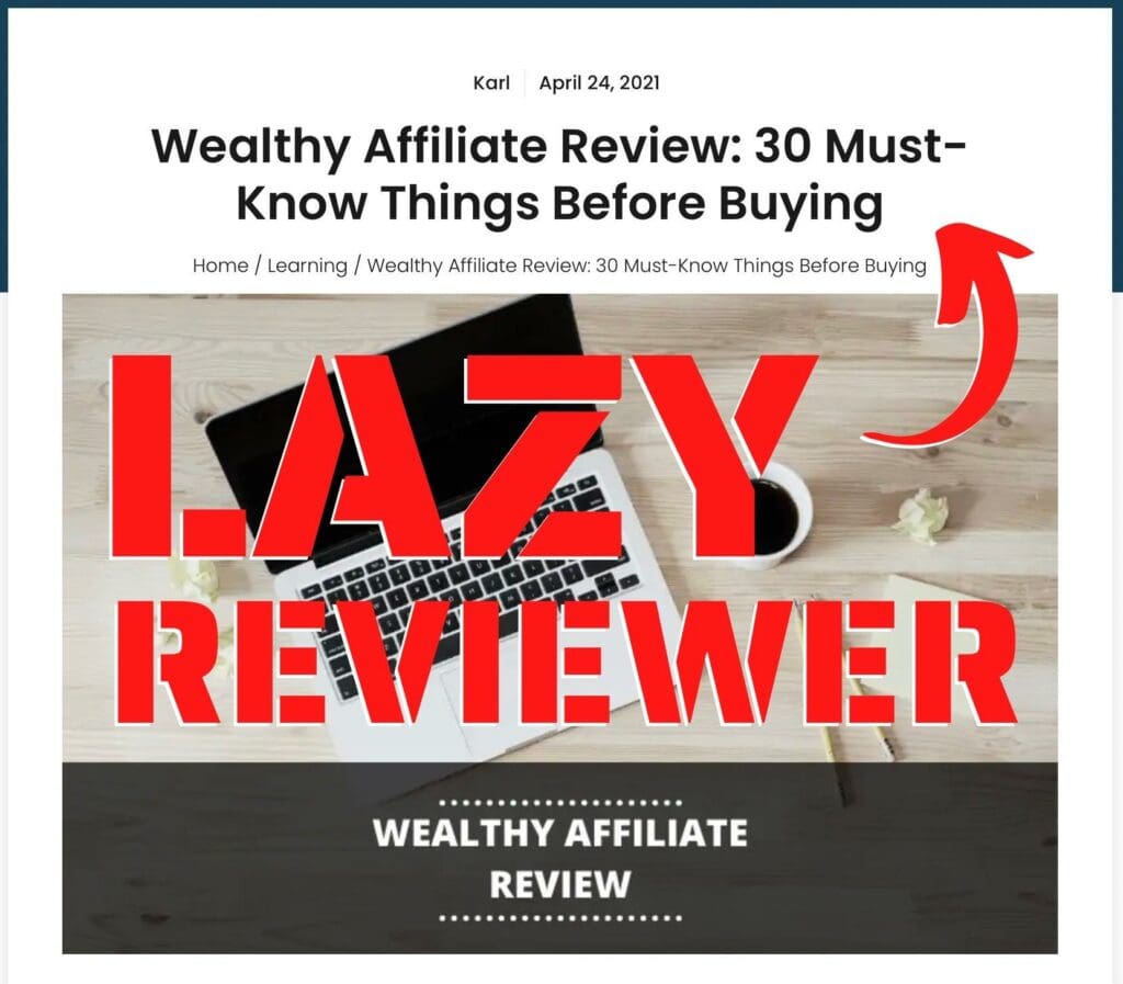 Wealthy Affiliate lazy review