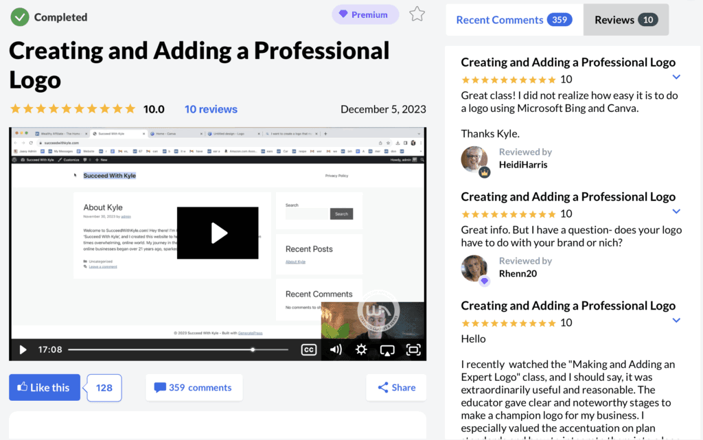 wealthy affiliate review 2025 training