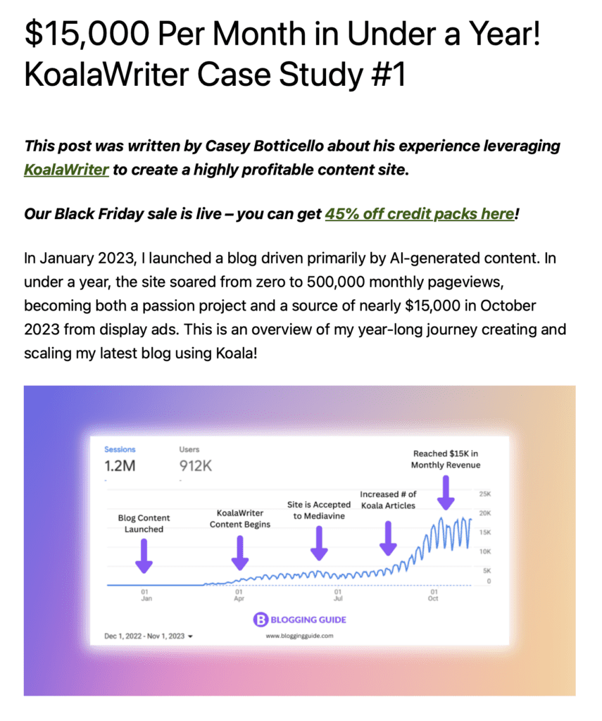 KoalaWriter case study
