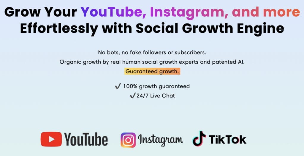 social growth engine review screenshot